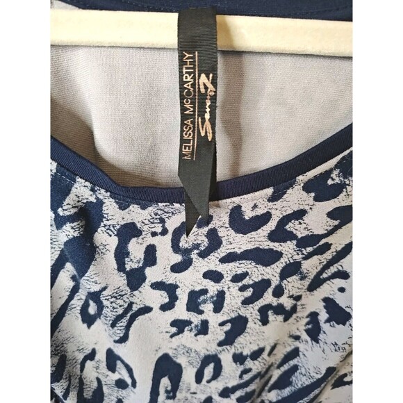 Melissa McCarthy Seven7 Womens Plus Animal Print High-Low Peplum Top Size 3X - Picture 4 of 6